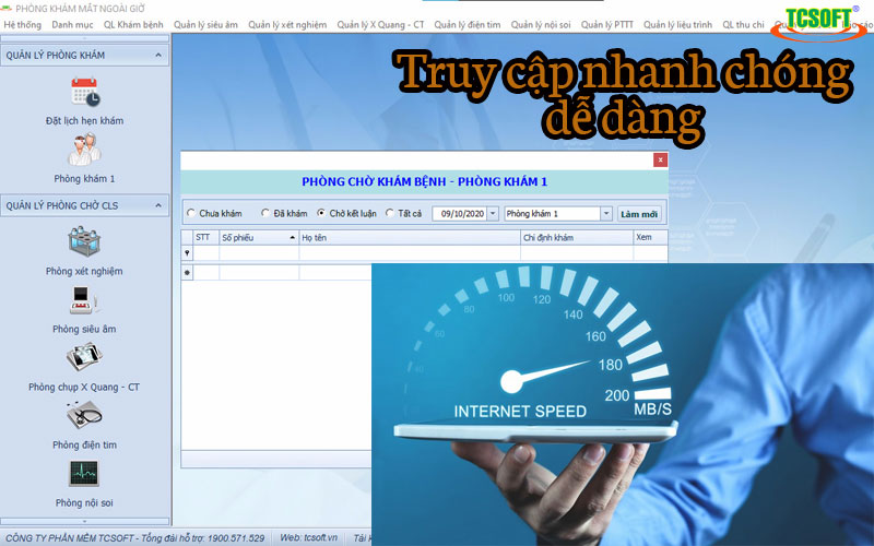 Truy cập nhanh chóng dễ dàng hiệu quả - Phần mềm quản lý phòng khám